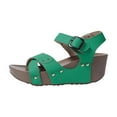 thumbnail image 2 of Viluyesy Sandals for Womens, Thick Sole Adjustable Buckle Open Toe Spring Summer Causal Beach Wedge Shoes Green 8, 2 of 8