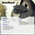 thumbnail image 3 of AutoShack Rear Ceramic Brake Pad Set for Chevrolet, GMC & Cadillac, Silverado 1500 1999-2006 Sierra 1500 1999-2006 DTS 2006-2011 Tahoe 2000-2001, FWD 4WD RWD AWD V6 4.3L V8 4.6L 4.8L 5.3L 6.0L, 3 of 5