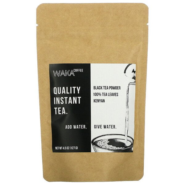 Waka Coffee, 100% Instant Tea Leaves, Black Tea Powder, Kenyan, 4.5 oz