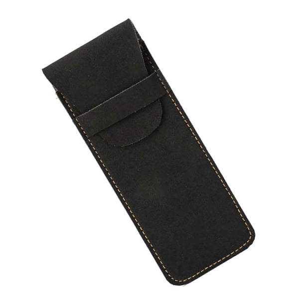 Student Pencil Bag Pencil Case Leather Pen Bag For Organizing School Supplies grey