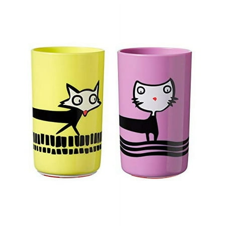 Tommee Tippee No Knock Transition Toddler Cup with Clevergrip base, Yellow & Purple, 12+ Months