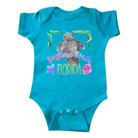

Inktastic Daytona Beach Florida Cute Swimming Manatee Gift Baby Boy or Baby Girl Bodysuit