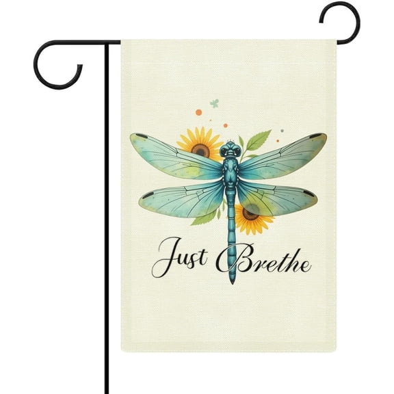 Dragonfly And Sunflowers Garden Flag 12 X 18 Inch Double Sided Outside Outdoor Decoration