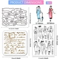 thumbnail image 2 of Vintage Woman Clear Stamps Cutting Dies PET Painting Stencils for Card Making Vintage Lady Background Silicone Stamp Metal Tags Die Cuts PET Paint Stencils for DIY Scrapbooking, 2 of 7
