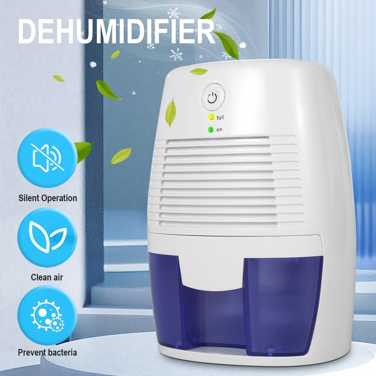 Hillnova Dehumidifiers for Home, Portable 9oz Small Dehumidifier for Bathroom Basement Room Closet RV, 1 Pack