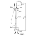 thumbnail image 3 of Single Handle Floor Mounted Tub Filler Trim with Hand Shower, 3 of 3