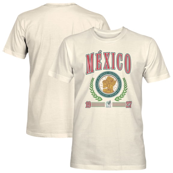 Men's 1863FC Cream Mexico National Team Retro Stripes T-Shirt