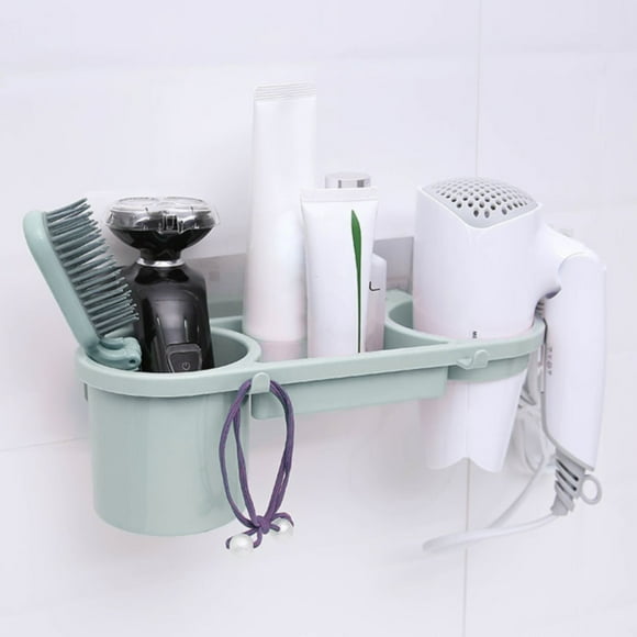 melotizhi Multifunctional Hair Dryer Bathroom Toilet Toilet Storage Rack Hanger Hair Dryer Shelf Hair Dryer Rack, Blue