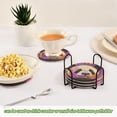 thumbnail image 6 of Haosy Set of 6 Drink Woven Coaster with Holder Heat Resistant Non-Slip Bar Coasters 4 Inches Cute Panda and Star, 6 of 7