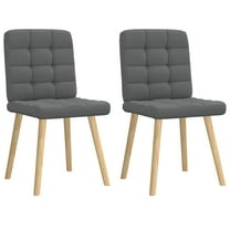 vidaXL Dining Chairs 2 pcs Dark Gray Fabric