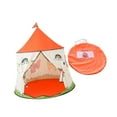 thumbnail image 3 of Tienda de juegos para niños, juguete, tienda de juegos para niños, tipi plegable portátil, con castillo para barbacoas, guardería, naranja, 3 of 8