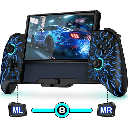 Switch Controller, EUROA One-Piece Joypad Controller Replacement for Switch Pro Controller, Joy-cons for Nintendo Switch/OLED with Adjustable Turbo