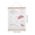 thumbnail image 4 of Miangastore Wall Calendar Assorted Color 1Pcs 15.7X11.9X0.8In Canvas Wood, 4 of 8