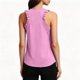 thumbnail image 2 of Hngshg Camisoles Grande Taille pour Femmes à Volants Sans Manches Amples Décontractées Col Rond T-Shirts Classiques Été Vacances Sortie Tee, 2 of 6
