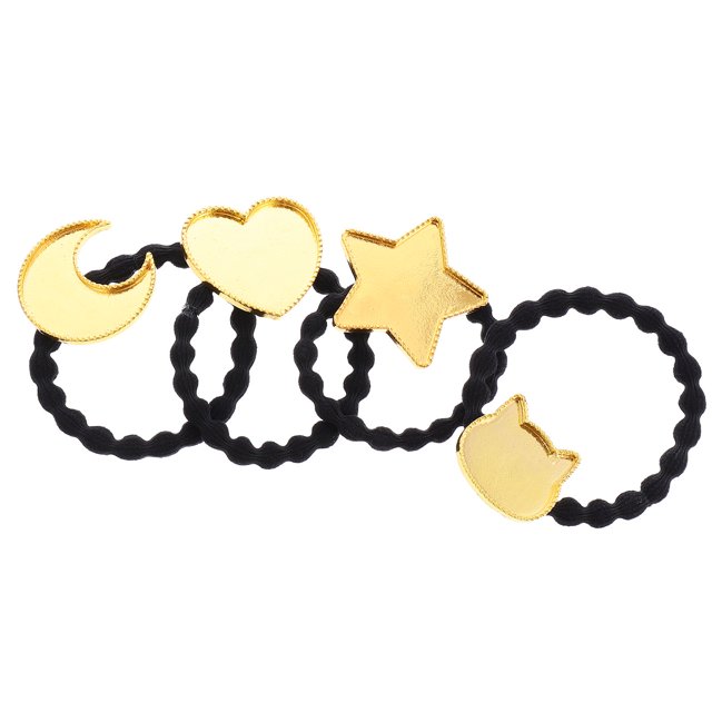 unbranded 4Ud Anillos Elásticos Para Con Marco Dorado Para Adornos De Peinado