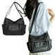 thumbnail image 5 of Bolso de hombro de moda de varias capas para mujeres, gran capacidad, bolso tote práctico y versátil, bolso cruzado, bolso de espalda múltiple, Negro, 5 of 6