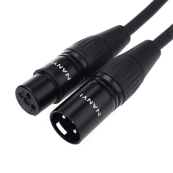 NANYI Microphone Cable XLR to XLR Patch Cables, 3-Pin XLR Male to Female mic Cable DMX Cable Patch Cords with Oxygen-Free Copper, 1.6Feet