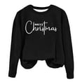 thumbnail image 2 of VgaVtl Womens Christmas Sweatshirt Black Sweatshirt for Women Comfy Holiday Pullover Relaxed Fit Crew Neck Sweatshirt, 2 of 4