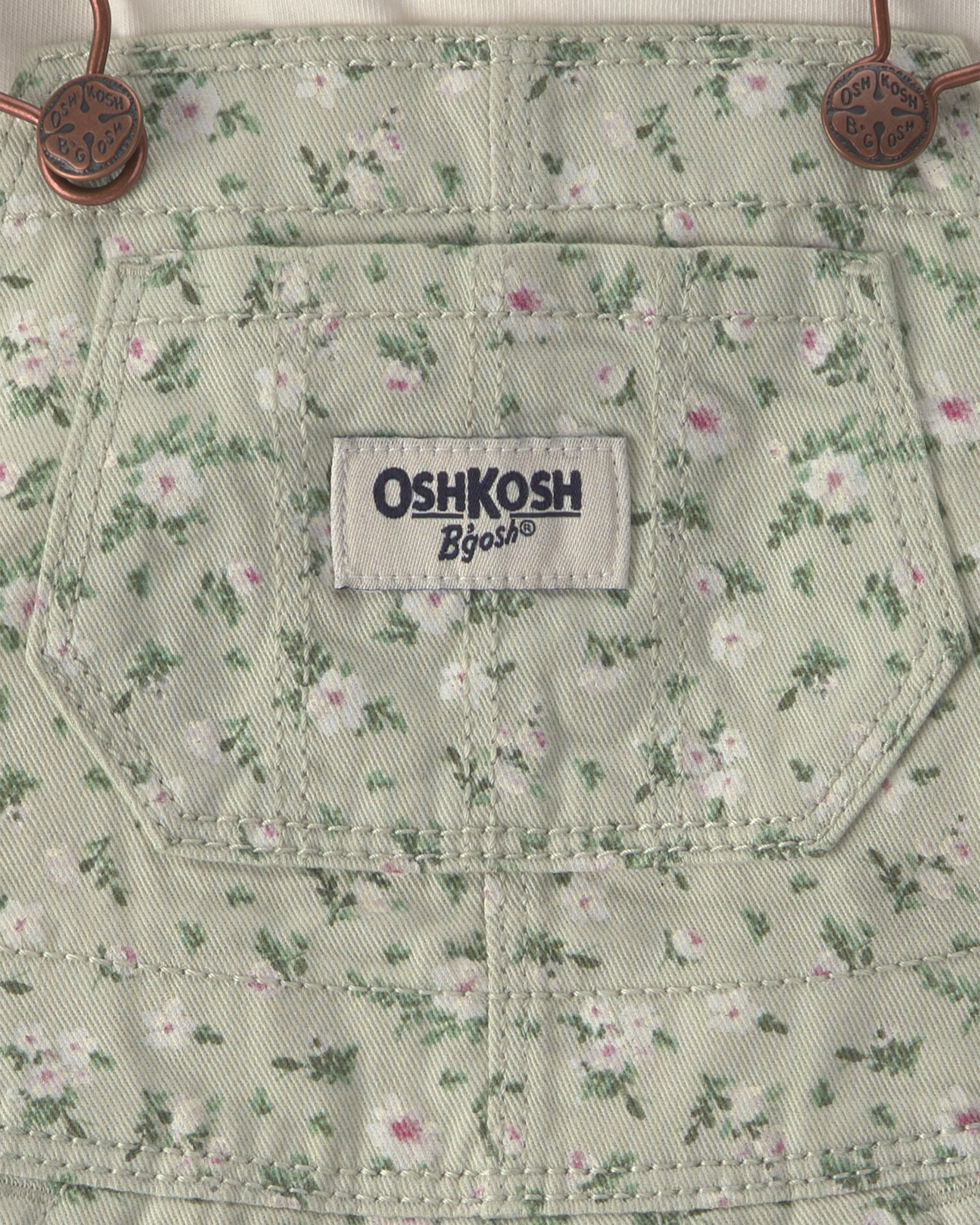 Oshkosh B'gosh Baby Girl Overall and Top Outfit Set, 2-Piece, Sizes 3 - 24 Months