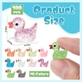 thumbnail image 3 of 100 Pcs Mini Glitter Ducks, Colorful Tiny Resin Duck Figurines, Small Ducks for Dollhouse Micro Landscape Aquarium Decorations Home Décor, 3 of 6