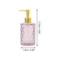 thumbnail image 4 of Unique Bargains 1 Pc Round Bottom Argyle Soap Dispenser 10.15oz Pink Gold Tone, 4 of 6