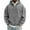 Gray, variant on Zip Up Hoodie Men Vintage Long Sleeve Casual Fashion Hoodie, Mens Hooded Sweatshirts Pullover Streetwear Clothes for Men Young Adult Half Zip Loose Fit Plain Sweatshirt Xxl Gray