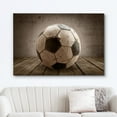thumbnail image 2 of wall26 Canvas Print Wall Art Vintage Retro Faded Soccer Ball Close Up Sports Athletes Photography Modern Art Contemporary Scenic Urban Multicolor for Living Room, Bedroom, Office - 12"x18", 2 of 5