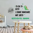 thumbnail image 2 of Personalized Name Animal Wall Decal To Go To Sleep Custom Name Bedroom Wall Decal for boys and girls Dinosaurs To Go to Sleep I Count Dinosaurs Themed Kids Room Decal - Size: 40 In x 28 In, 2 of 5