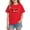 Red, variant on Nilvkv Girls Tee Shirts, Shirts for Girls, Sweet Print Short Sleeve Cotton Top Casual Summer Red 5-6 Years