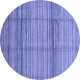 thumbnail image 1 of Ahgly Company Machine Washable Indoor Round Abstract Blue Modern Area Rugs, 3' Round, 1 of 4