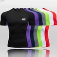 thumbnail image 2 of camiseta fitness hombres compresión correr apretado deporte camiseta entrenamiento jogging camisas gimnasio secado rápidopangjing, 2 of 4