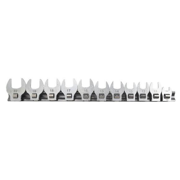 BTOER 10-22mm Metric Crow Foot Open End Wrench Keys Set 3/8 Inch Drive Wrench Set Drive Crowfoot Wrench Set Horn Wrench Head