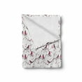 thumbnail image 2 of East Soft Flannel Fleece Blanket, Sakura Flowers with Bullfinch Birds Branches Nature Animals Plants Spring Season, Cozy Plush for Indoor and Outdoor Use, 60" x 80", Pink Black Grey, by Ambesonne, 2 of 6