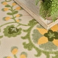 thumbnail image 5 of Pemberly Row 10' x 14' Ivory Green Fabric Outdoor Area Rug (10' x 14'), 5 of 12