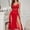 Red, variant on Hkoxplj Women's Sheer Lace Babydoll Chemise Long Mesh Nightgown High Slit See Through Maxi Dress Adjustable Spaghetti Straps V Neck Floral Sleepwear for Romantic Date Night Bedroom Intimate