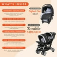 thumbnail image 4 of Baby Trend Double Stroller w/ Infant Car Seats, Sit N' Stand & Ally 35, Stormy, Combo, 4 of 12