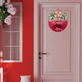 thumbnail image 4 of LSLJS Happy Valentine's Day Welcome Door Sign 12"x12" Rustic Wooden Hanging Wall Plaque Sign with Flowers & Bow Valentines Day Decorations Door Hanger Valentine Wreaths for Front Door Porch, 4 of 6