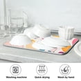 thumbnail image 7 of Yayeee Dish Drying Mat for Kitchen Counter 16"x18" Microfiber Absorbent Pad, Watercolor Circles, 7 of 7
