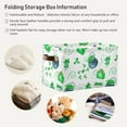 thumbnail image 5 of Coolnut Clover Leaves Pattern (1) Foldable Storage Basket for Shelves, Collapsible Sturdy Storage Bin with Handles, Canvas Storage Cube for Organizing Closet 1PCS Home Decor, 5 of 7
