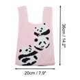 thumbnail image 4 of Unique Bargains 1 Pc Knitted Wrist Bag Cute Animals Gift Bag Pink, 4 of 5
