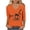 Y329-Orange, variant on Ichuanyi Women's Fall V-Neck T-Shirts Halloween Thanksgiving Graphic Tees Shirts Cute Casual Tops 3/4 Sleeve Blouses Top