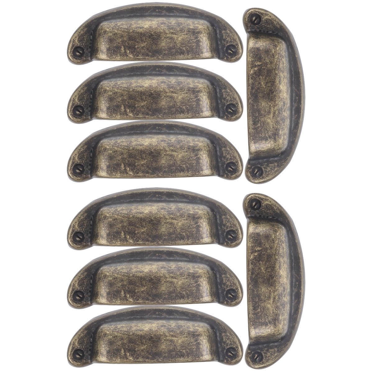 FUEENIRVA Vintage Drawer Handles Dark Brown Antique Cabinet Pulls Durable for Home 8Pcs