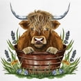 thumbnail image 3 of CafePress - Highland Cow Sitting In A Metal - Men's Light Loose Fit Cotton Pajama Set, 3 of 7