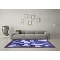 thumbnail image 3 of Ahgly Company Indoor Square Abstract Blue Contemporary Area Rugs, 8' Square, 3 of 4