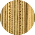thumbnail image 1 of Ahgly Company Indoor Round Abstract Brown Modern Area Rugs, 8' Round, 1 of 4