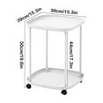 thumbnail image 5 of YOTQUSKI 2 Tier Table on Wheels, Accent Table, Side Tables for Living Room, Side Table for Small Space, Plastic Waterproof Concise End Table for Yard, Balcony, Garden, 5 of 5