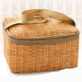 thumbnail image 4 of Lunch Bag Splash-proof Woven Rattan Insulated Lunch Box Bag Picnic Cooler Bag, 4 of 8