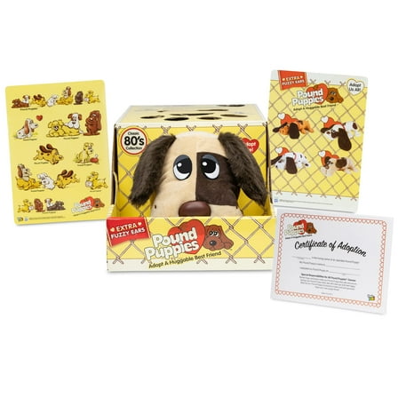 POUND PUPPIES Classic Plush - Light Brown with Brown (Short Fuzzy Ears)