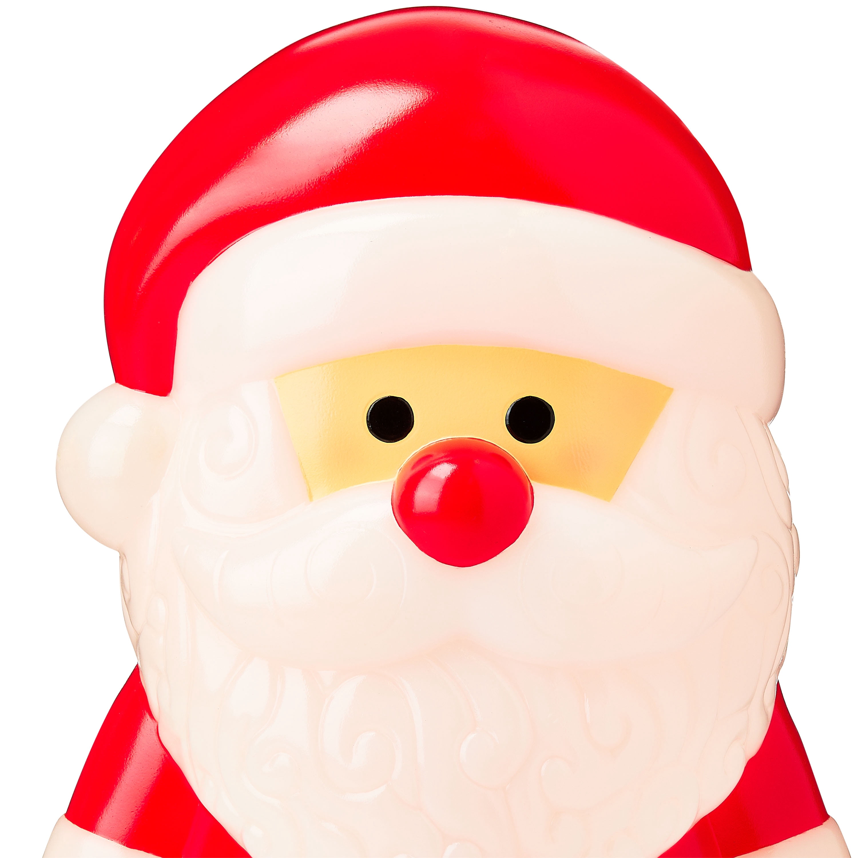 Lighted Blow Mold Santa Outdoor Christmas Decoration, Multicolor, 24", by Holiday Time