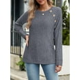 thumbnail image 3 of OALUXE Long Sleeve Shirts for Women Casual Tunic Tops Loose Fit Dressy Lightweight Sweaters, 3 of 7
